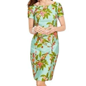 Talbots Botanical Sheath Dress NWT